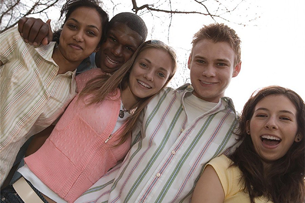 Photo of five college students